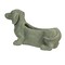 Resin Distressed Rustic Finish Dachshund Dog Indoor Outdoor Planter
